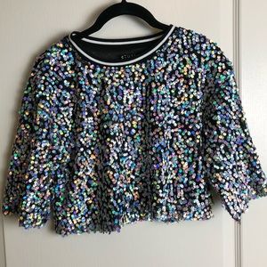 Sequin crop top